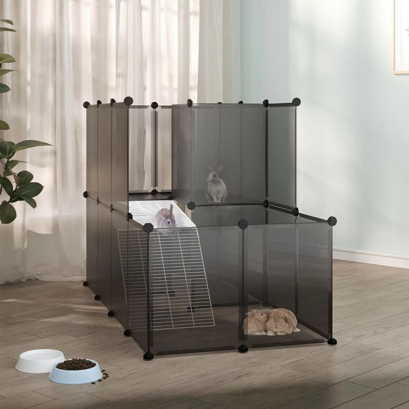 Acquista Gabbia per Piccoli Animali Nera 142x74x93 cm in PP e Acciaio con riferimento GHV-340573 della ditta GARDENHOME