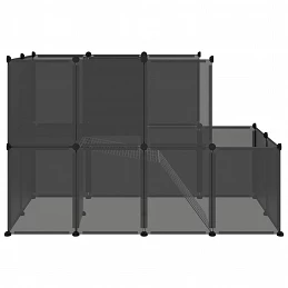 Acquista Gabbia per Piccoli Animali Nera 142x74x93 cm in PP e Acciaio con riferimento GHV-340573 della ditta GARDENHOME