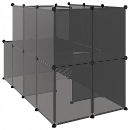 Acquista Gabbia per Piccoli Animali Nera 142x74x93 cm in PP e Acciaio con riferimento GHV-340573 della ditta GARDENHOME
