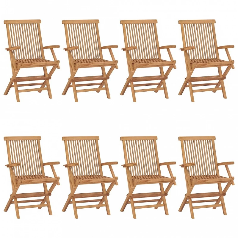 Acquista Sedie da Giardino 8 pz in Legno Massello di Teak con riferimento GHV-3072888 della ditta GARDENHOME