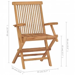 Acquista Sedie da Giardino 8 pz in Legno Massello di Teak con riferimento GHV-3072888 della ditta GARDENHOME