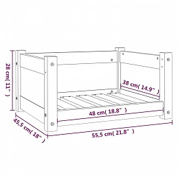 Acquista Cuccia per Cani 55,5x45,5x28 cm in Legno Massello di Pino con riferimento GHV-821442 della ditta GARDENHOME