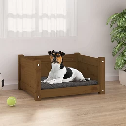 Acquista Cuccia per Cani Miele 55,5x45,5x28 cm Legno Massello di Pino con riferimento GHV-821445 della ditta GARDENHOME