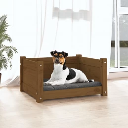Acquista Cuccia per Cani Miele 55,5x45,5x28 cm Legno Massello di Pino con riferimento GHV-821445 della ditta GARDENHOME