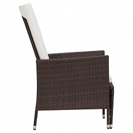 Acquista Sedia da Giardino Reclinabile con Cuscino in Polyrattan Marrone con riferimento GHV-310229 della ditta GARDENHOME