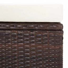 Acquista Sedia da Giardino Reclinabile con Cuscino in Polyrattan Marrone con riferimento GHV-310229 della ditta GARDENHOME