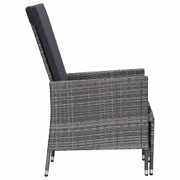 Acquista Sedia da Giardino Reclinabile con Cuscino in Polyrattan Grigio con riferimento GHV-310230 della ditta GARDENHOME