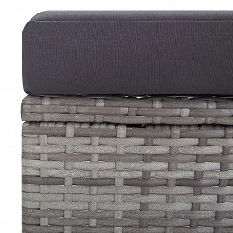 Acquista Sedia da Giardino Reclinabile con Cuscino in Polyrattan Grigio con riferimento GHV-310230 della ditta GARDENHOME