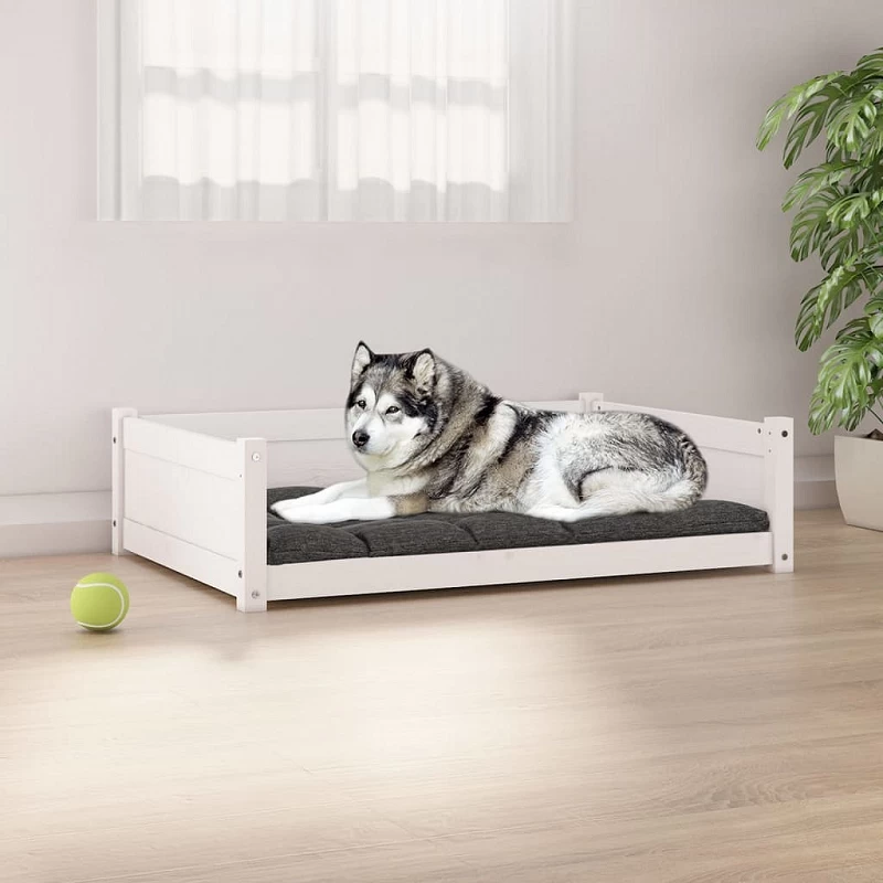 Acquista Cuccia per Cani Bianca 105,5x75,5x28 cm Legno Massello di Pino con riferimento GHV-821463 della ditta GARDENHOME