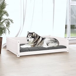 Acquista Cuccia per Cani Bianca 105,5x75,5x28 cm Legno Massello di Pino con riferimento GHV-821463 della ditta GARDENHOME