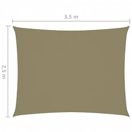 Acquista Parasole a Vela Oxford Rettangolare 2,5x3,5 m Beige con riferimento GHV-135151 della ditta GARDENHOME