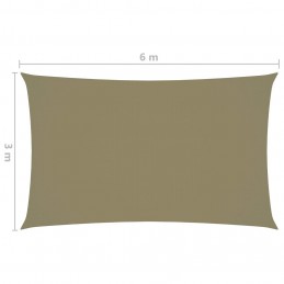 Acquista Parasole a Vela Oxford Rettangolare 3x6 m Beige con riferimento GHV-135158 della ditta GARDENHOME
