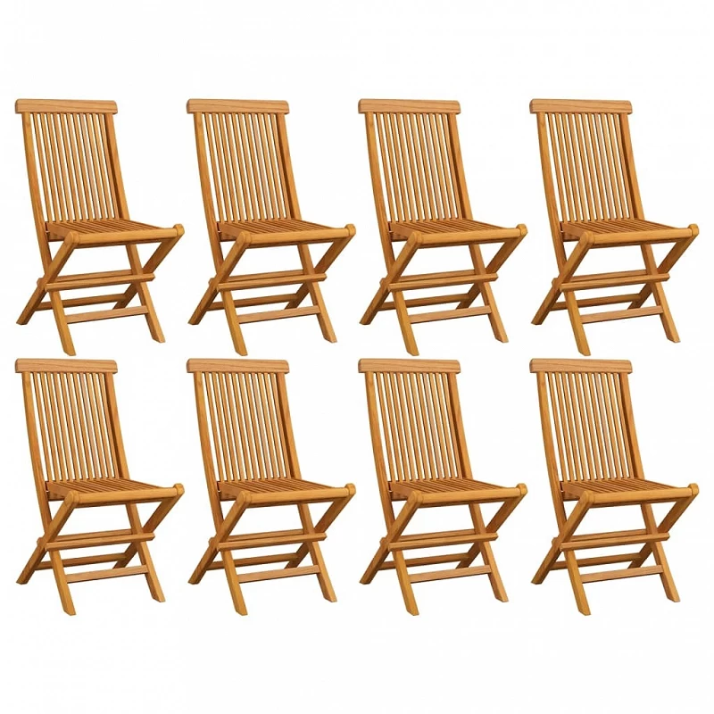 Acquista Sedie da Giardino Pieghevoli 8 pz in Legno Massello di Teak con riferimento GHV-3072916 della ditta GARDENHOME