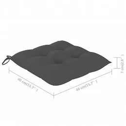 Acquista Sedie da Giardino con Cuscini Antracite 8 pz Massello di Teak con riferimento GHV-3072932 della ditta GARDENHOME