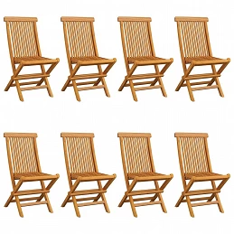 Acquista Sedie da Giardino e Cuscini Grigi 8 pz Massello di Teak con riferimento GHV-3072933 della ditta GARDENHOME