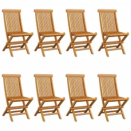 Acquista Sedie da Giardino e Cuscini Bianco Crema 8 pz Massello di Teak con riferimento GHV-3072934 della ditta GARDENHOME