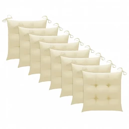 Acquista Sedie da Giardino e Cuscini Bianco Crema 8 pz Massello di Teak con riferimento GHV-3072934 della ditta GARDENHOME