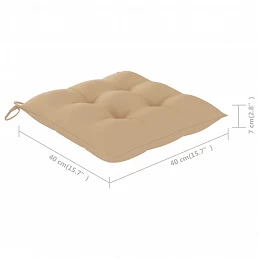 Acquista Sedie da Giardino con Cuscini Beige 8 pz in Massello di Teak con riferimento GHV-3072935 della ditta GARDENHOME