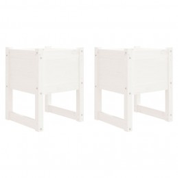 Acquista Fioriere 2 pz Bianche 40x40x52,5 cm in Legno Massello di Pino con riferimento GHV-822110 della ditta GARDENHOME