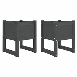 Acquista Fioriere 2 pz Grigio 40x40x52,5 cm in Legno Massello di Pino con riferimento GHV-822112 della ditta GARDENHOME