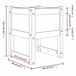 Acquista Fioriere 2 pz Miele 40x40x52,5 cm in Legno Massello di Pino con riferimento GHV-822114 della ditta GARDENHOME