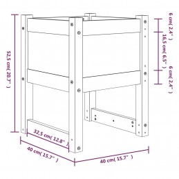 Acquista Fioriera Bianca 40x40x52,5 cm in Legno Massello di Pino con riferimento GHV-822115 della ditta GARDENHOME