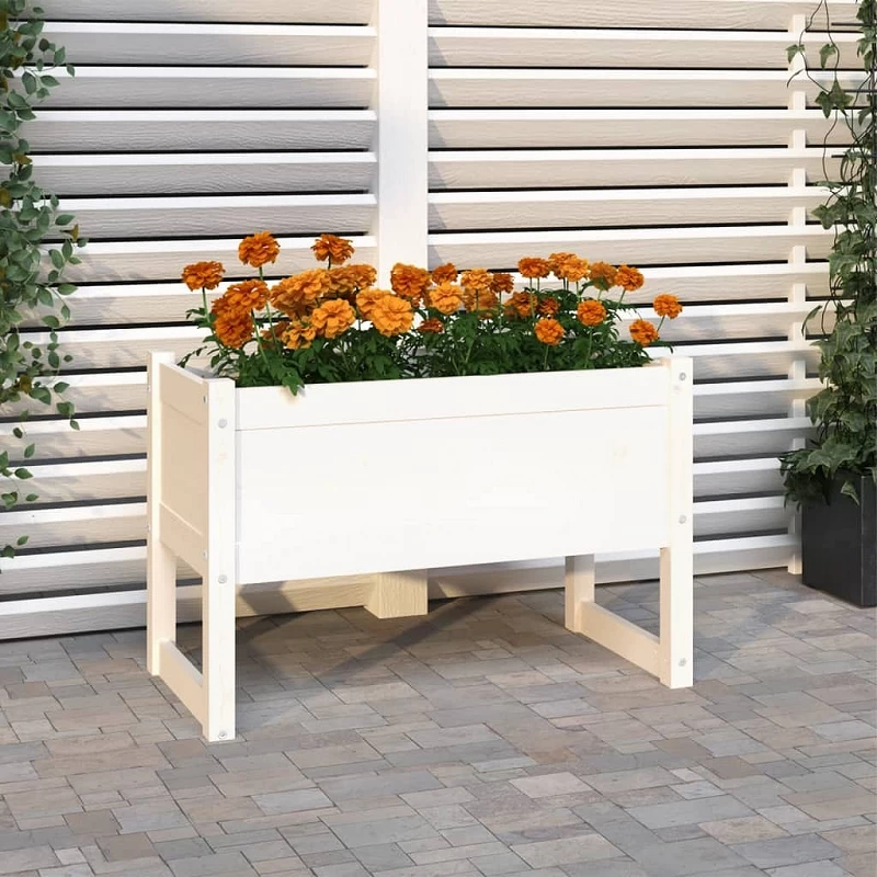 Acquista Fioriera Bianca 78x40x52 cm in Legno Massello di Pino con riferimento GHV-822118 della ditta GARDENHOME