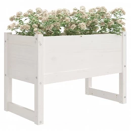 Acquista Fioriera Bianca 78x40x52 cm in Legno Massello di Pino con riferimento GHV-822118 della ditta GARDENHOME