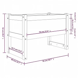 Acquista Fioriera Bianca 78x40x52 cm in Legno Massello di Pino con riferimento GHV-822118 della ditta GARDENHOME