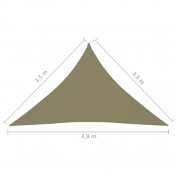 Acquista Parasole a Vela Oxford Triangolare 3,5x3,5x4,9 m Beige con riferimento GHV-135175 della ditta GARDENHOME