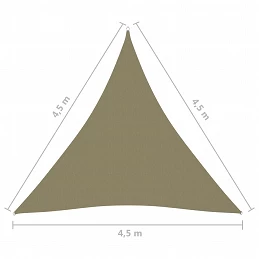 Acquista Parasole a Vela Oxford Triangolare 4,5x4,5x4,5 m Beige con riferimento GHV-135178 della ditta GARDENHOME