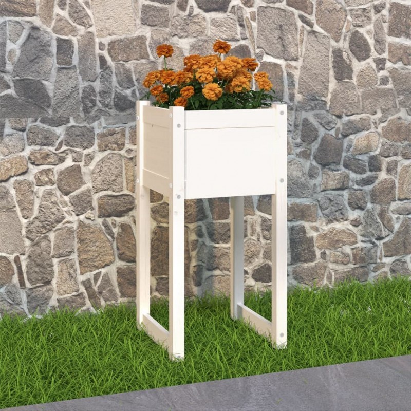 Acquista Fioriera Bianca 40x40x81 cm in Legno Massello di Pino con riferimento GHV-822124 della ditta GARDENHOME