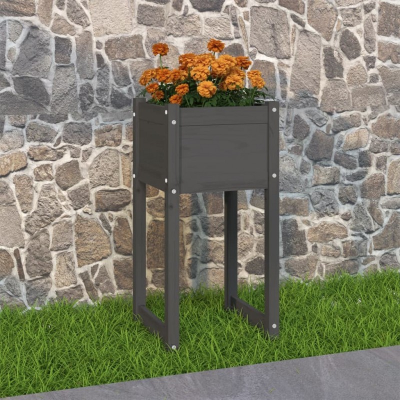 Acquista Fioriera Grigio 40x40x81 cm in Legno Massello di Pino con riferimento GHV-822126 della ditta GARDENHOME