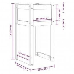 Acquista Fioriera Grigio 40x40x81 cm in Legno Massello di Pino con riferimento GHV-822126 della ditta GARDENHOME