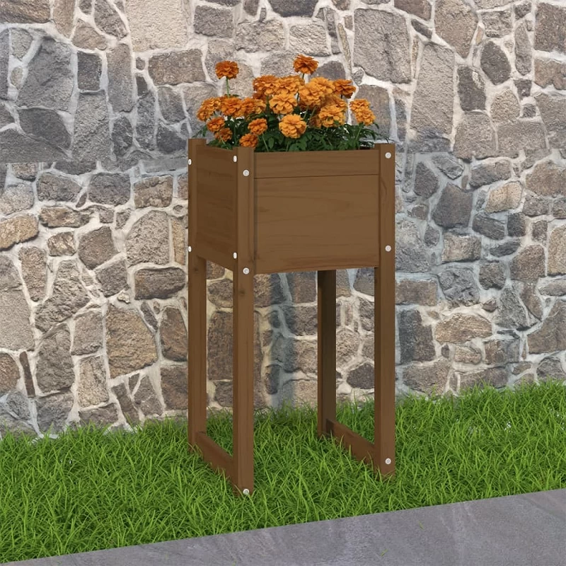 Acquista Fioriera Miele 40x40x81 cm in Legno Massello di Pino con riferimento GHV-822128 della ditta GARDENHOME