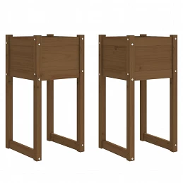 Acquista Fioriere 2 pz Miele 40x40x81 cm in Legno Massello di Pino con riferimento GHV-822129 della ditta GARDENHOME