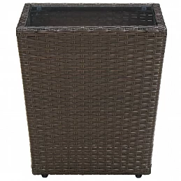 Acquista Tavolino Marrone 41,5x41,5x44cm in Polyrattan e Vetro Temperato con riferimento GHV-310558 della ditta GARDENHOME