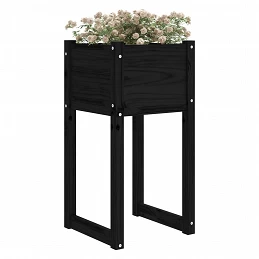 Acquista Fioriere 2 pz Nero 40x40x81 cm in Legno Massello di Pino con riferimento GHV-822131 della ditta GARDENHOME