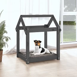 Acquista Cuccia per Cani Grigia 61x50x70 cm in Legno Massello di Pino con riferimento GHV-822199 della ditta GARDENHOME