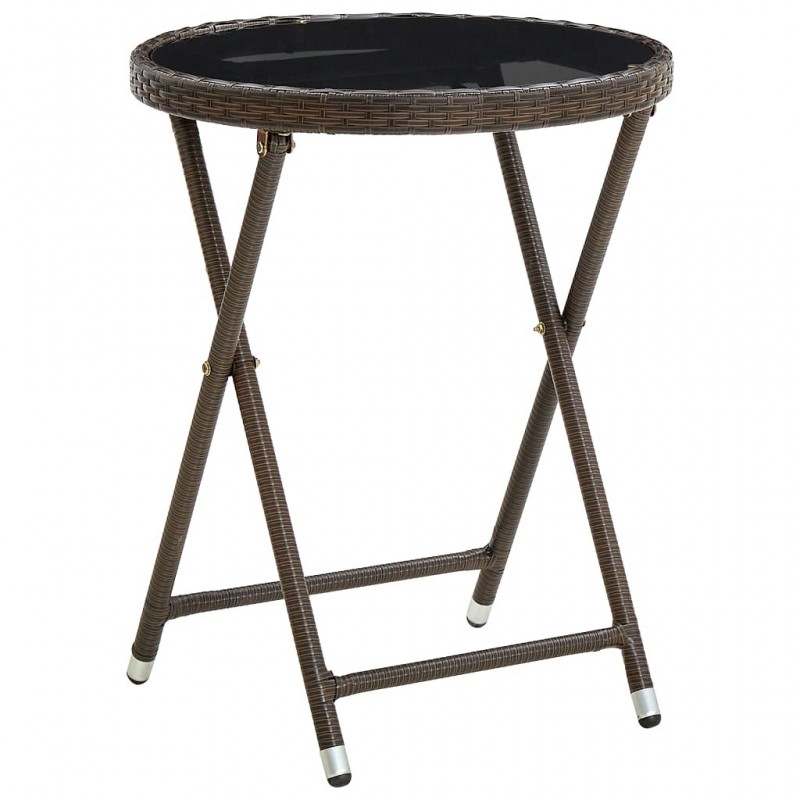 Acquista Tavolino da Salotto Marrone 60 cm Polyrattan e Vetro Temperato con riferimento GHV-310560 della ditta GARDENHOME