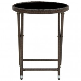 Acquista Tavolino da Salotto Marrone 60 cm Polyrattan e Vetro Temperato con riferimento GHV-310560 della ditta GARDENHOME