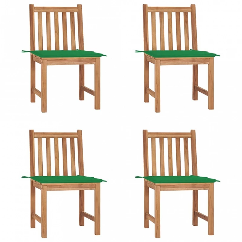 Acquista Sedie da Giardino 4 pz con Cuscini in Legno Massello di Teak con riferimento GHV-3073093 della ditta GARDENHOME