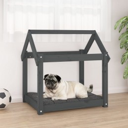Acquista Cuccia per Cani Grigia 71x55x70 cm in Legno Massello di Pino con riferimento GHV-822204 della ditta GARDENHOME