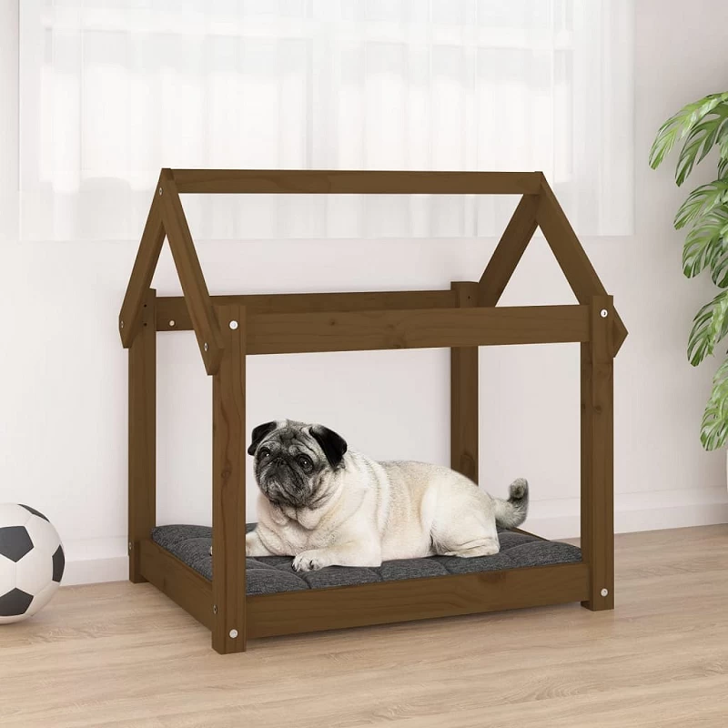 Acquista Cuccia per Cani Miele 71x55x70 cm in Legno Massello di Pino con riferimento GHV-822205 della ditta GARDENHOME