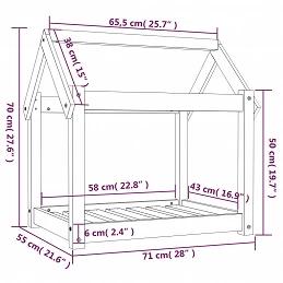 Acquista Cuccia per Cani Miele 71x55x70 cm in Legno Massello di Pino con riferimento GHV-822205 della ditta GARDENHOME