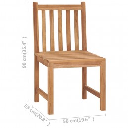 Acquista Sedie da Giardino 4 pz con Cuscini in Legno Massello di Teak con riferimento GHV-3073105 della ditta GARDENHOME