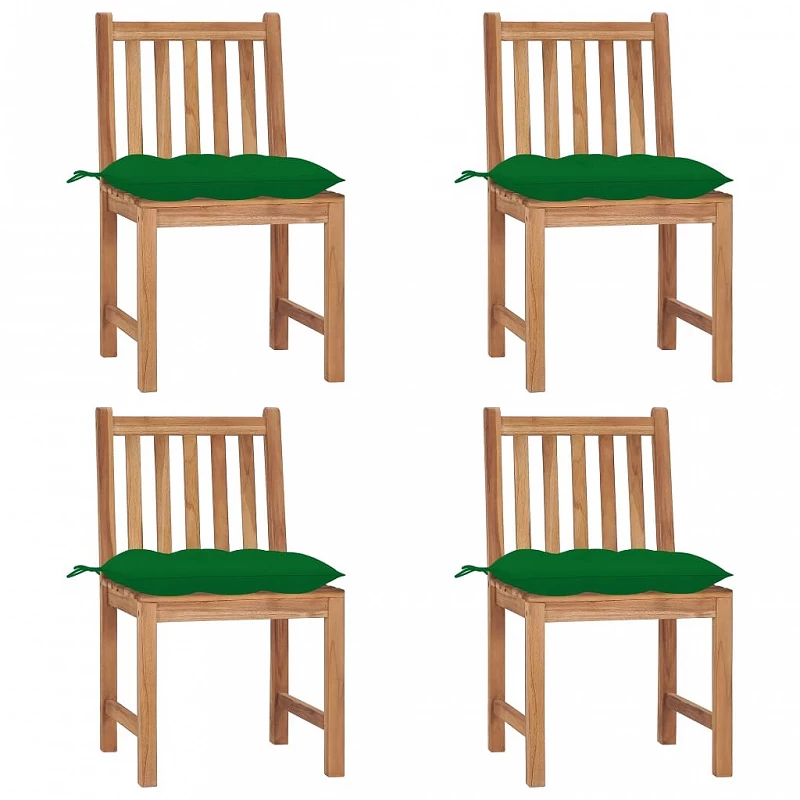 Acquista Sedie da Giardino 4 pz con Cuscini in Legno Massello di Teak con riferimento GHV-3073108 della ditta GARDENHOME