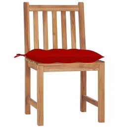 Acquista Sedie da Giardino 4 pz con Cuscini in Legno Massello di Teak con riferimento GHV-3073109 della ditta GARDENHOME
