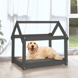 Acquista Cuccia per Cani Grigia 81x60x70 cm in Legno Massello di Pino con riferimento GHV-822209 della ditta GARDENHOME