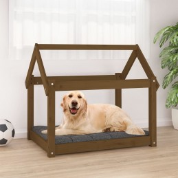 Acquista Cuccia per Cani Miele 81x60x70 cm in Legno Massello di Pino con riferimento GHV-822210 della ditta GARDENHOME